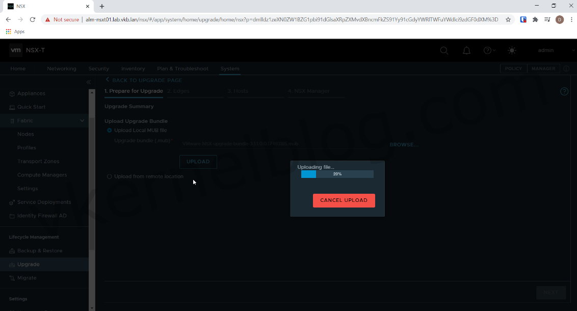 Uploading mub file
