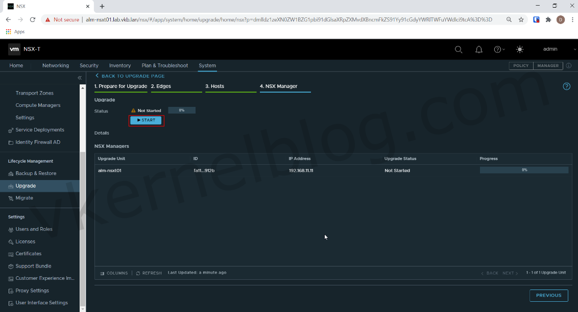 NSX-T  manager
