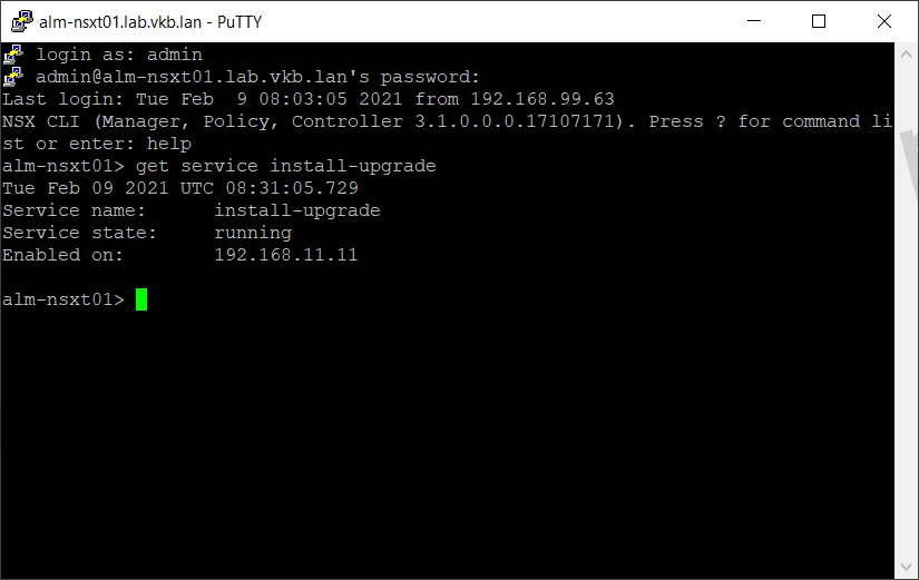Orchestrator node NSX-T