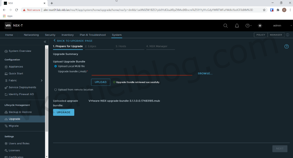 NSX-T mub file