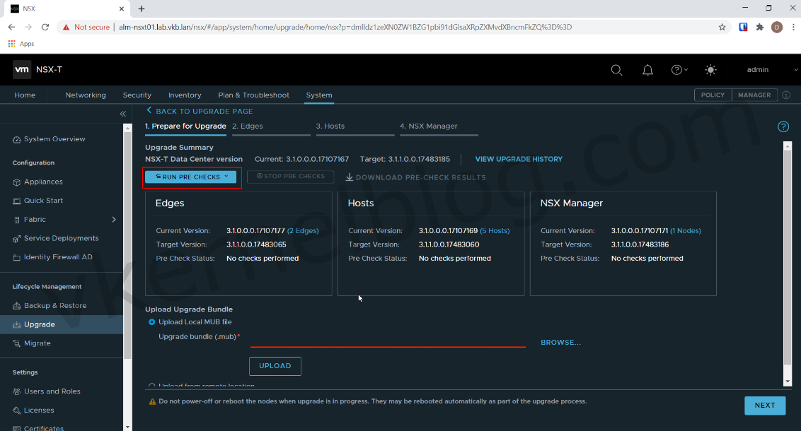 NSX-T  precheck