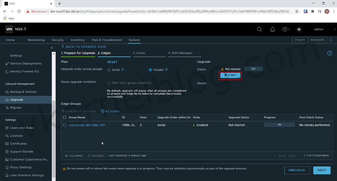 NSX-T Edge cluster