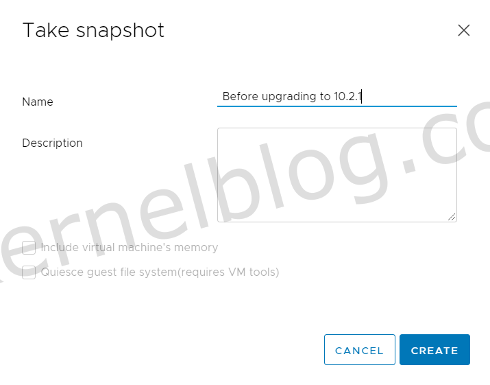 Take Snapshot