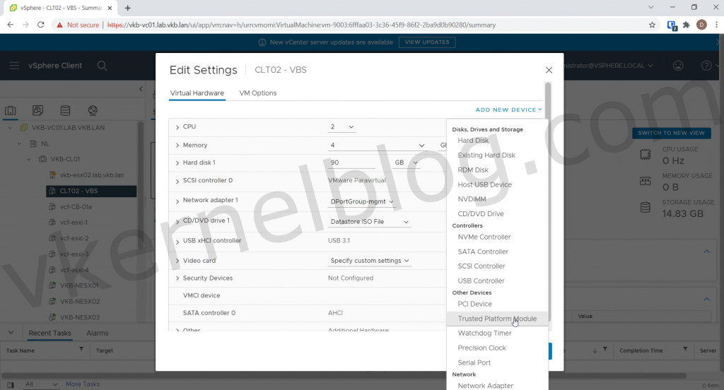 Add vTPM device