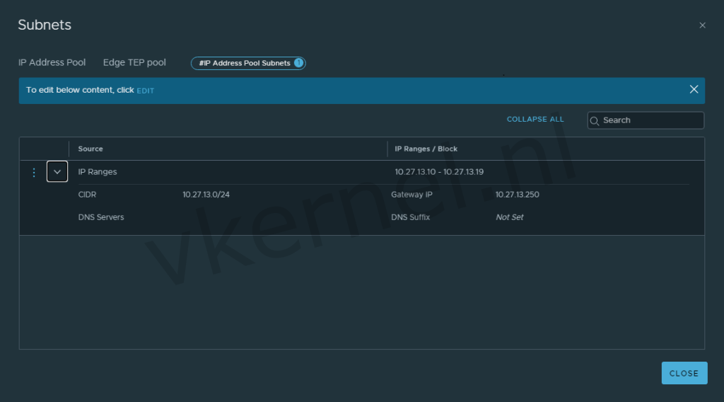 NSX-T IP pools