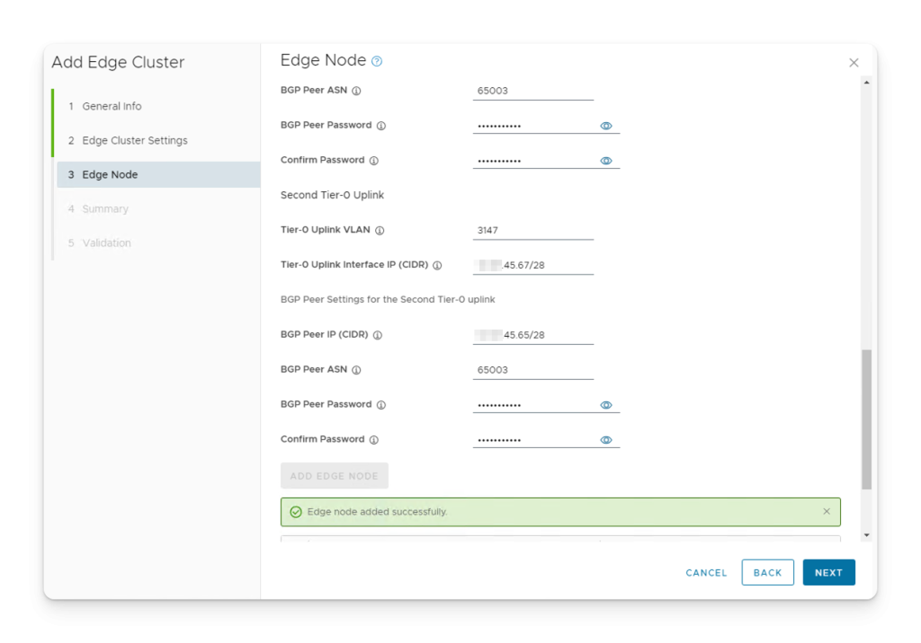 VCF Edge Cluster